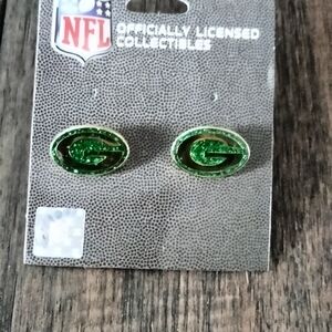 Green Bay Packers Green Earrings